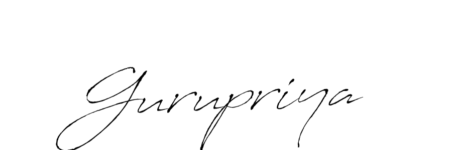 Create a beautiful signature design for name Gurupriya. With this signature (Antro_Vectra) fonts, you can make a handwritten signature for free. Gurupriya signature style 6 images and pictures png