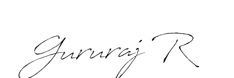 How to make Gururaj R signature? Antro_Vectra is a professional autograph style. Create handwritten signature for Gururaj R name. Gururaj R signature style 6 images and pictures png