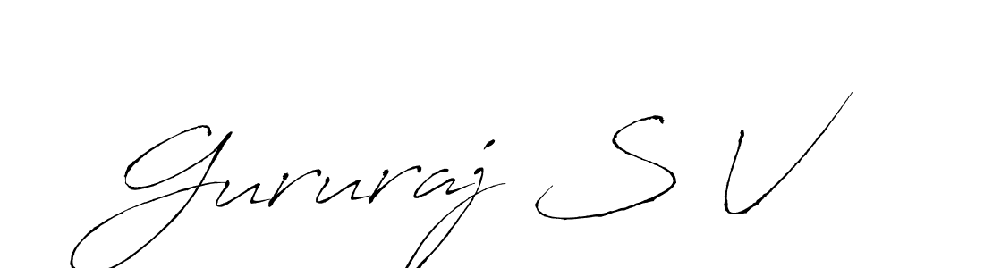 Gururaj S V stylish signature style. Best Handwritten Sign (Antro_Vectra) for my name. Handwritten Signature Collection Ideas for my name Gururaj S V. Gururaj S V signature style 6 images and pictures png