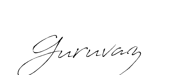 How to make Guruvaz signature? Antro_Vectra is a professional autograph style. Create handwritten signature for Guruvaz name. Guruvaz signature style 6 images and pictures png