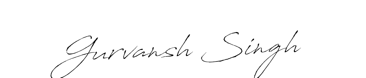 Use a signature maker to create a handwritten signature online. With this signature software, you can design (Antro_Vectra) your own signature for name Gurvansh Singh. Gurvansh Singh signature style 6 images and pictures png