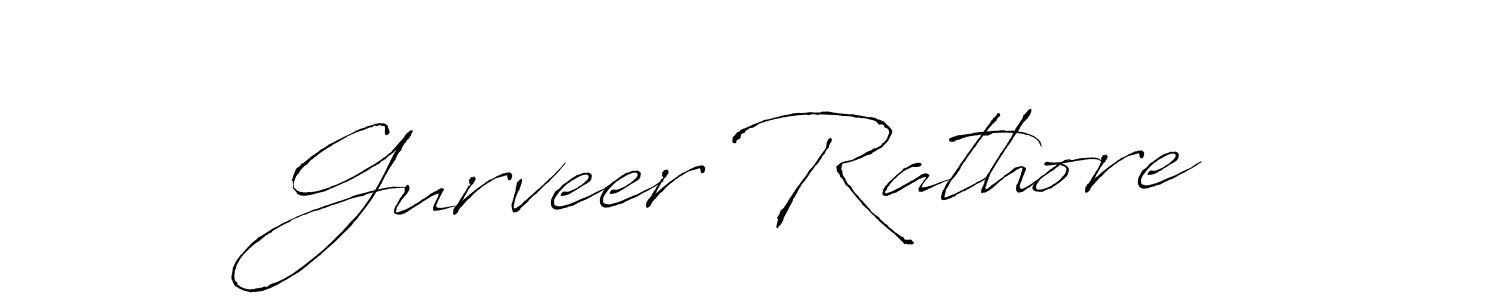 Create a beautiful signature design for name Gurveer Rathore. With this signature (Antro_Vectra) fonts, you can make a handwritten signature for free. Gurveer Rathore signature style 6 images and pictures png