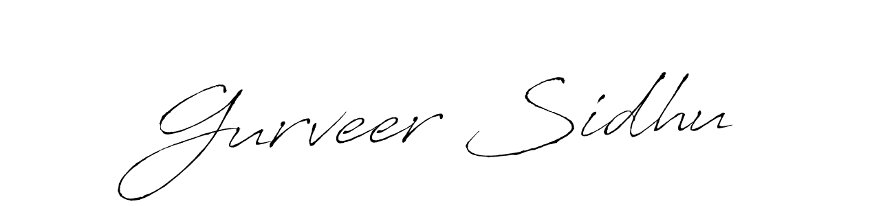 Design your own signature with our free online signature maker. With this signature software, you can create a handwritten (Antro_Vectra) signature for name Gurveer Sidhu. Gurveer Sidhu signature style 6 images and pictures png