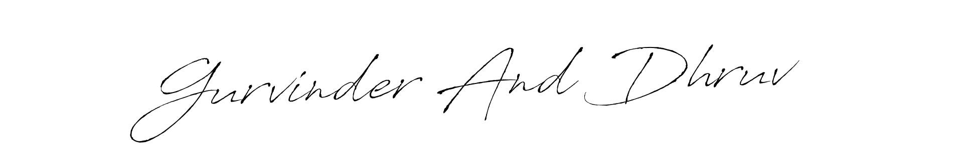 Create a beautiful signature design for name Gurvinder And Dhruv. With this signature (Antro_Vectra) fonts, you can make a handwritten signature for free. Gurvinder And Dhruv signature style 6 images and pictures png