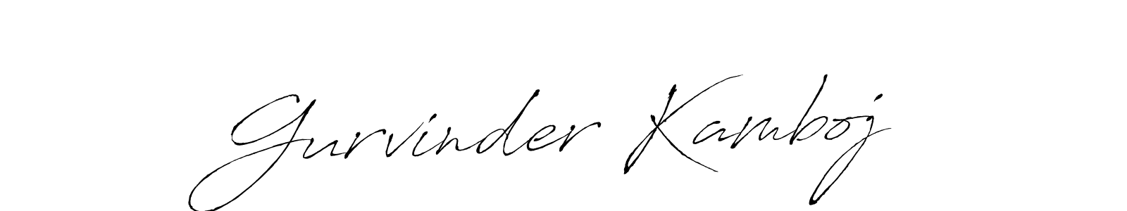 Design your own signature with our free online signature maker. With this signature software, you can create a handwritten (Antro_Vectra) signature for name Gurvinder Kamboj. Gurvinder Kamboj signature style 6 images and pictures png