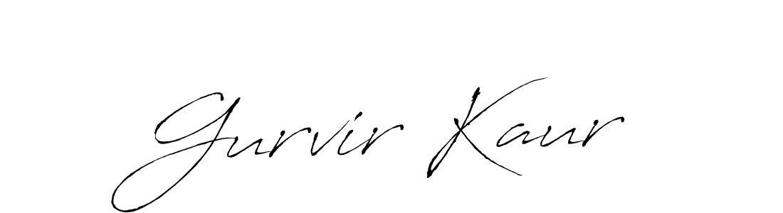 Create a beautiful signature design for name Gurvir Kaur. With this signature (Antro_Vectra) fonts, you can make a handwritten signature for free. Gurvir Kaur signature style 6 images and pictures png