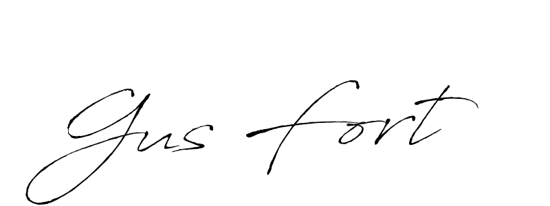 How to make Gus Fort name signature. Use Antro_Vectra style for creating short signs online. This is the latest handwritten sign. Gus Fort signature style 6 images and pictures png