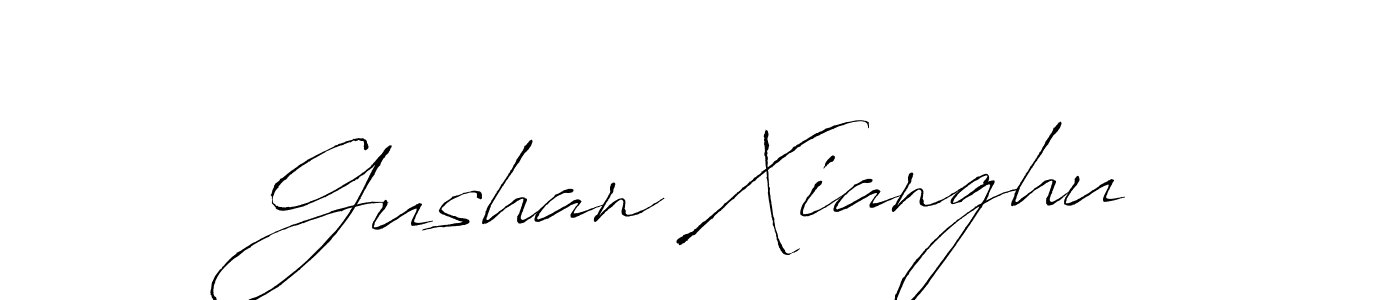 The best way (Antro_Vectra) to make a short signature is to pick only two or three words in your name. The name Gushan Xianghu include a total of six letters. For converting this name. Gushan Xianghu signature style 6 images and pictures png