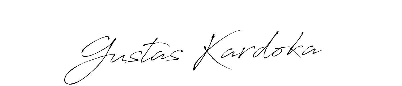 Antro_Vectra is a professional signature style that is perfect for those who want to add a touch of class to their signature. It is also a great choice for those who want to make their signature more unique. Get Gustas Kardoka name to fancy signature for free. Gustas Kardoka signature style 6 images and pictures png