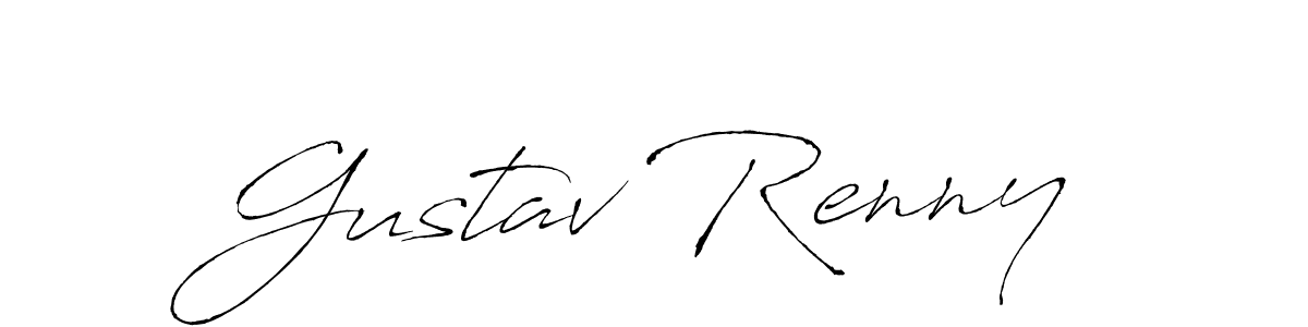 Make a beautiful signature design for name Gustav Renny. With this signature (Antro_Vectra) style, you can create a handwritten signature for free. Gustav Renny signature style 6 images and pictures png