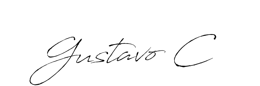 How to make Gustavo C name signature. Use Antro_Vectra style for creating short signs online. This is the latest handwritten sign. Gustavo C signature style 6 images and pictures png