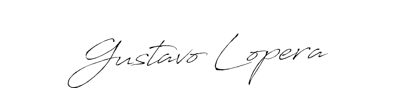 Design your own signature with our free online signature maker. With this signature software, you can create a handwritten (Antro_Vectra) signature for name Gustavo Lopera. Gustavo Lopera signature style 6 images and pictures png