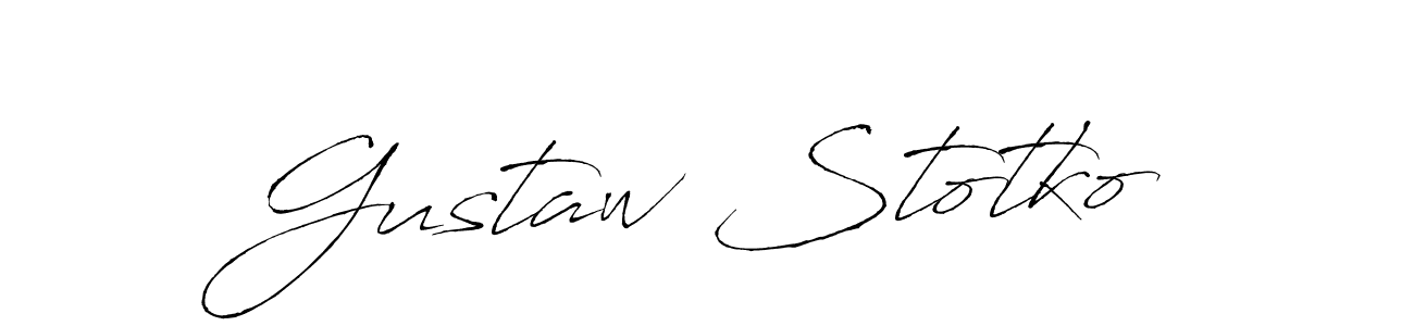 How to make Gustaw Stotko signature? Antro_Vectra is a professional autograph style. Create handwritten signature for Gustaw Stotko name. Gustaw Stotko signature style 6 images and pictures png