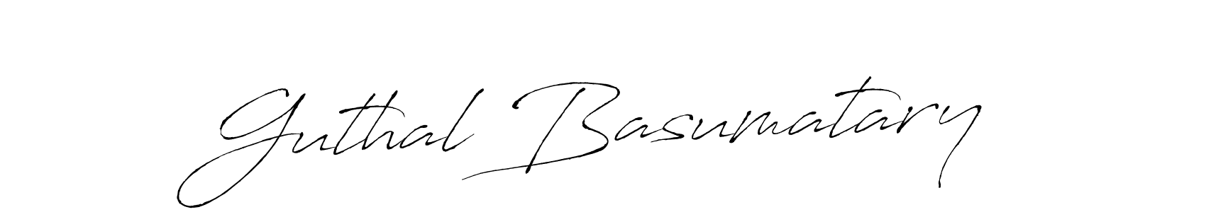 How to make Guthal Basumatary name signature. Use Antro_Vectra style for creating short signs online. This is the latest handwritten sign. Guthal Basumatary signature style 6 images and pictures png