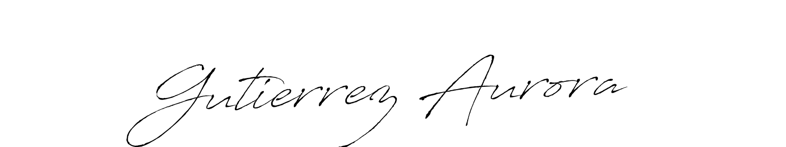 Gutierrez Aurora stylish signature style. Best Handwritten Sign (Antro_Vectra) for my name. Handwritten Signature Collection Ideas for my name Gutierrez Aurora. Gutierrez Aurora signature style 6 images and pictures png