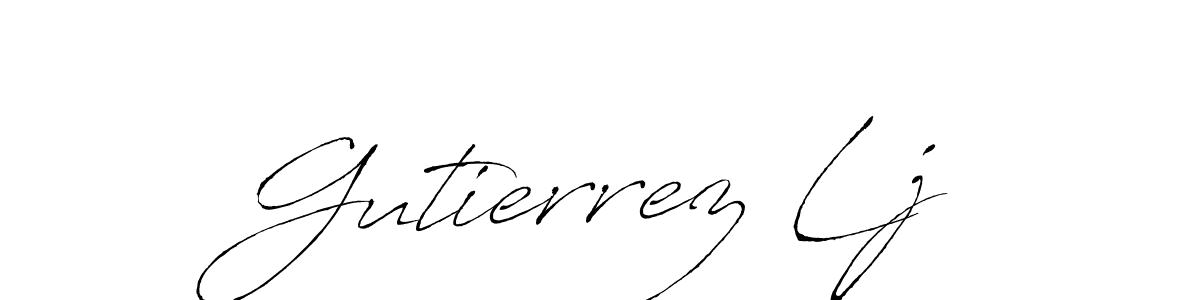Make a beautiful signature design for name Gutierrez Lj. With this signature (Antro_Vectra) style, you can create a handwritten signature for free. Gutierrez Lj signature style 6 images and pictures png