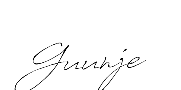 The best way (Antro_Vectra) to make a short signature is to pick only two or three words in your name. The name Guunje include a total of six letters. For converting this name. Guunje signature style 6 images and pictures png