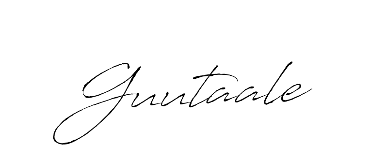 Make a beautiful signature design for name Guutaale. With this signature (Antro_Vectra) style, you can create a handwritten signature for free. Guutaale signature style 6 images and pictures png