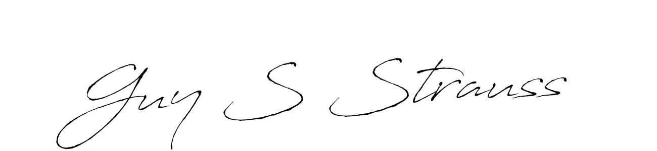 Create a beautiful signature design for name Guy S Strauss. With this signature (Antro_Vectra) fonts, you can make a handwritten signature for free. Guy S Strauss signature style 6 images and pictures png