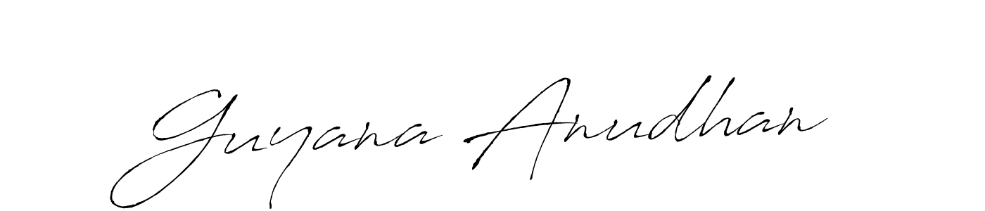 Guyana Anudhan stylish signature style. Best Handwritten Sign (Antro_Vectra) for my name. Handwritten Signature Collection Ideas for my name Guyana Anudhan. Guyana Anudhan signature style 6 images and pictures png