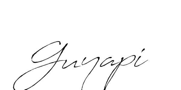 Make a beautiful signature design for name Guyapi. With this signature (Antro_Vectra) style, you can create a handwritten signature for free. Guyapi signature style 6 images and pictures png