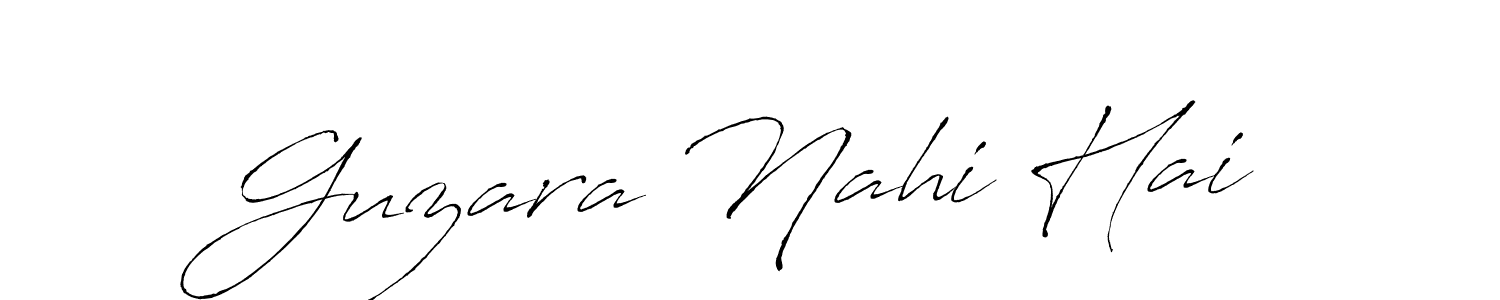 Antro_Vectra is a professional signature style that is perfect for those who want to add a touch of class to their signature. It is also a great choice for those who want to make their signature more unique. Get Guzara Nahi Hai name to fancy signature for free. Guzara Nahi Hai signature style 6 images and pictures png