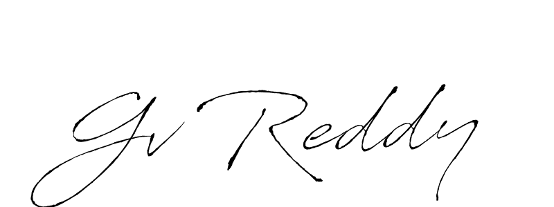 Make a beautiful signature design for name Gv Reddy. With this signature (Antro_Vectra) style, you can create a handwritten signature for free. Gv Reddy signature style 6 images and pictures png