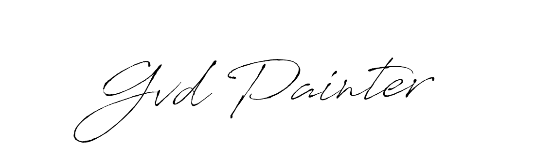Create a beautiful signature design for name Gvd Painter. With this signature (Antro_Vectra) fonts, you can make a handwritten signature for free. Gvd Painter signature style 6 images and pictures png
