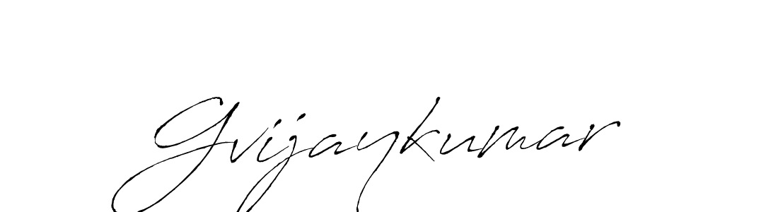 How to make Gvijaykumar signature? Antro_Vectra is a professional autograph style. Create handwritten signature for Gvijaykumar name. Gvijaykumar signature style 6 images and pictures png