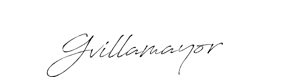 How to make Gvillamayor signature? Antro_Vectra is a professional autograph style. Create handwritten signature for Gvillamayor name. Gvillamayor signature style 6 images and pictures png