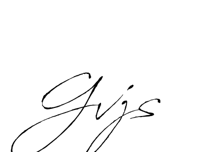 You should practise on your own different ways (Antro_Vectra) to write your name (Gvjs) in signature. don't let someone else do it for you. Gvjs signature style 6 images and pictures png