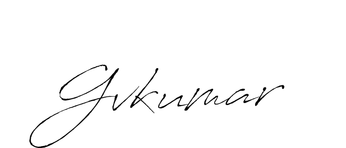 Create a beautiful signature design for name Gvkumar. With this signature (Antro_Vectra) fonts, you can make a handwritten signature for free. Gvkumar signature style 6 images and pictures png