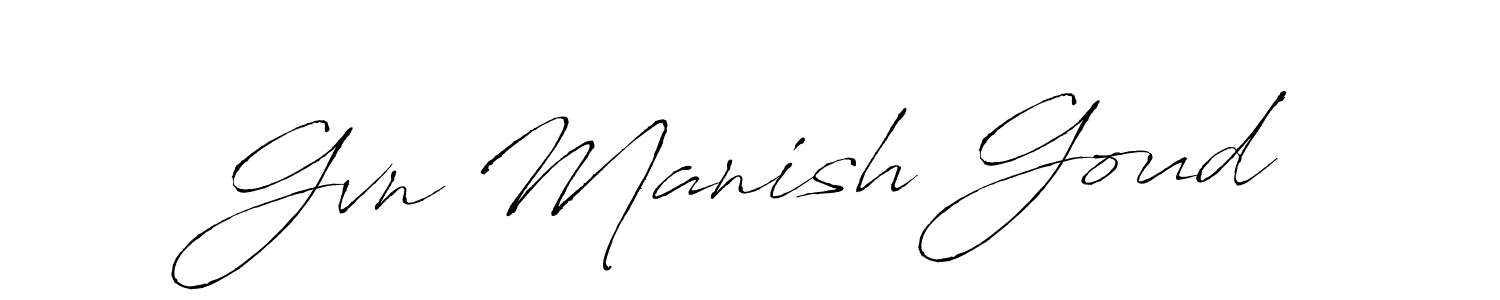You should practise on your own different ways (Antro_Vectra) to write your name (Gvn Manish Goud) in signature. don't let someone else do it for you. Gvn Manish Goud signature style 6 images and pictures png