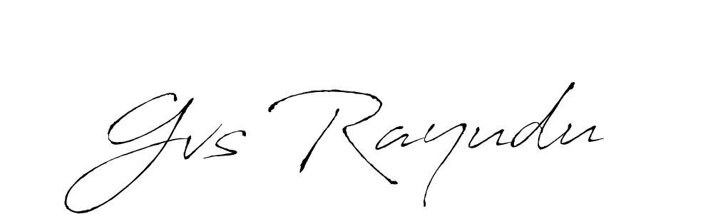 You should practise on your own different ways (Antro_Vectra) to write your name (Gvs Rayudu) in signature. don't let someone else do it for you. Gvs Rayudu signature style 6 images and pictures png