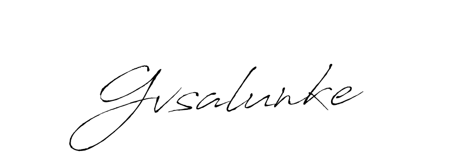 Make a short Gvsalunke signature style. Manage your documents anywhere anytime using Antro_Vectra. Create and add eSignatures, submit forms, share and send files easily. Gvsalunke signature style 6 images and pictures png