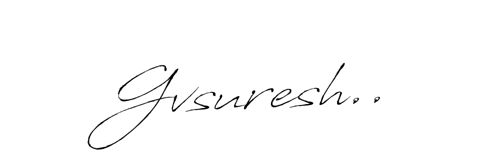 How to make Gvsuresh.. name signature. Use Antro_Vectra style for creating short signs online. This is the latest handwritten sign. Gvsuresh.. signature style 6 images and pictures png