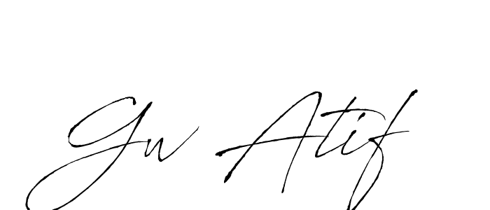 The best way (Antro_Vectra) to make a short signature is to pick only two or three words in your name. The name Gw Atif include a total of six letters. For converting this name. Gw Atif signature style 6 images and pictures png