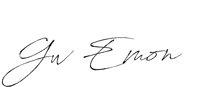 Gw Emon stylish signature style. Best Handwritten Sign (Antro_Vectra) for my name. Handwritten Signature Collection Ideas for my name Gw Emon. Gw Emon signature style 6 images and pictures png