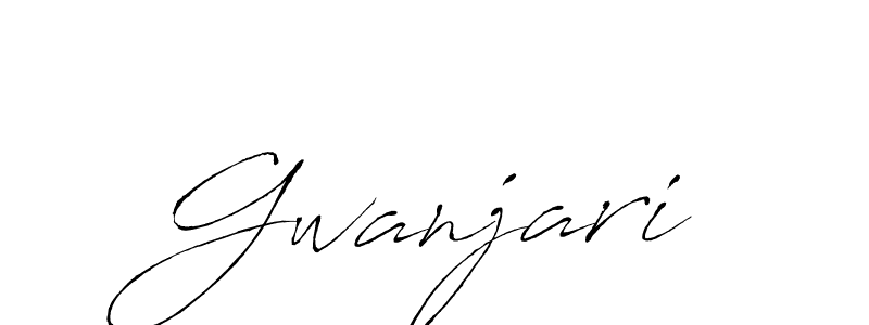 How to make Gwanjari signature? Antro_Vectra is a professional autograph style. Create handwritten signature for Gwanjari name. Gwanjari signature style 6 images and pictures png