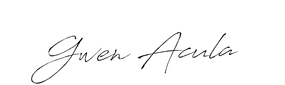 Similarly Antro_Vectra is the best handwritten signature design. Signature creator online .You can use it as an online autograph creator for name Gwen Acula. Gwen Acula signature style 6 images and pictures png