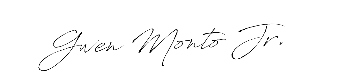 Design your own signature with our free online signature maker. With this signature software, you can create a handwritten (Antro_Vectra) signature for name Gwen Monto Jr.. Gwen Monto Jr. signature style 6 images and pictures png