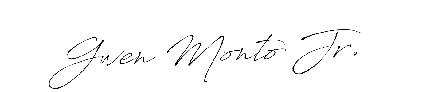 It looks lik you need a new signature style for name Gwen Monto Jr.. Design unique handwritten (Antro_Vectra) signature with our free signature maker in just a few clicks. Gwen Monto Jr. signature style 6 images and pictures png