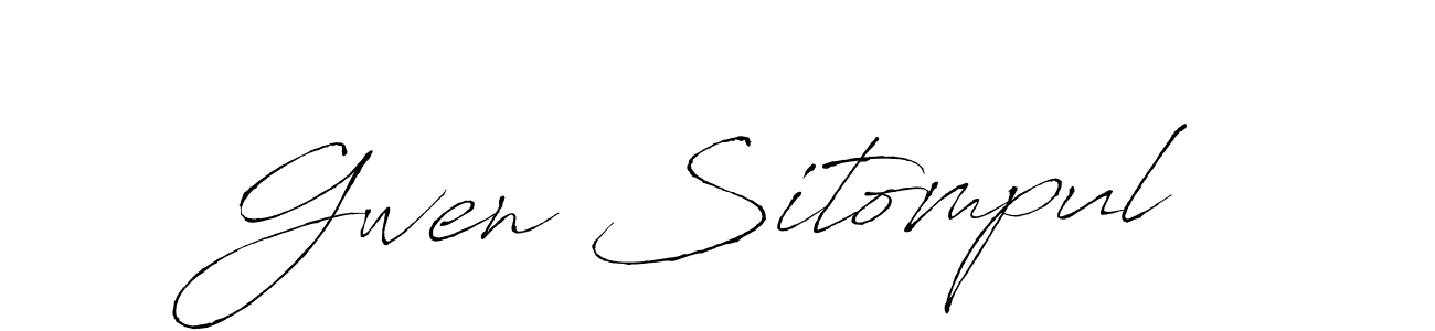 Also You can easily find your signature by using the search form. We will create Gwen Sitompul name handwritten signature images for you free of cost using Antro_Vectra sign style. Gwen Sitompul signature style 6 images and pictures png