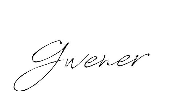 Create a beautiful signature design for name Gwener. With this signature (Antro_Vectra) fonts, you can make a handwritten signature for free. Gwener signature style 6 images and pictures png