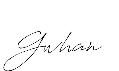 Create a beautiful signature design for name Gwhan. With this signature (Antro_Vectra) fonts, you can make a handwritten signature for free. Gwhan signature style 6 images and pictures png