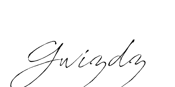 Use a signature maker to create a handwritten signature online. With this signature software, you can design (Antro_Vectra) your own signature for name Gwizdz. Gwizdz signature style 6 images and pictures png