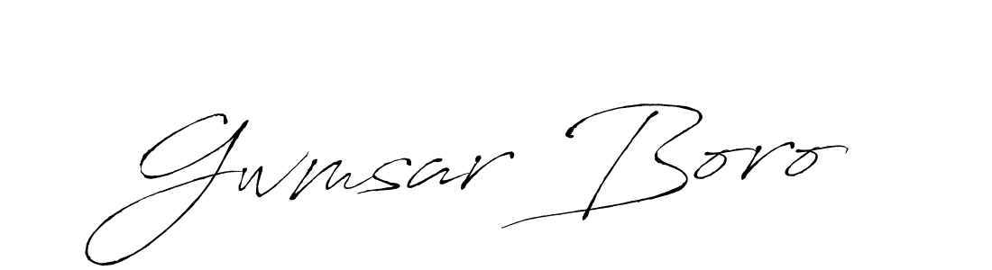 Make a beautiful signature design for name Gwmsar Boro. With this signature (Antro_Vectra) style, you can create a handwritten signature for free. Gwmsar Boro signature style 6 images and pictures png