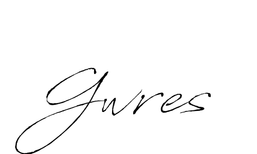 Use a signature maker to create a handwritten signature online. With this signature software, you can design (Antro_Vectra) your own signature for name Gwres. Gwres signature style 6 images and pictures png