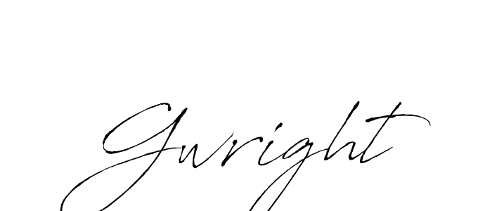 Design your own signature with our free online signature maker. With this signature software, you can create a handwritten (Antro_Vectra) signature for name Gwright. Gwright signature style 6 images and pictures png