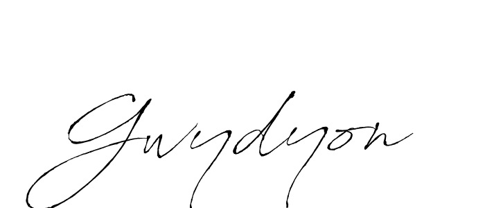 Use a signature maker to create a handwritten signature online. With this signature software, you can design (Antro_Vectra) your own signature for name Gwydyon. Gwydyon signature style 6 images and pictures png